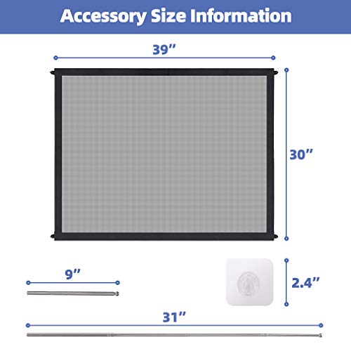 EXPAWLORER Pet Safety Magic Gate, Upgraded Mesh Single Gate, Portable