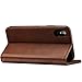 iPhone 8, 5.8 inches, PU Leather Wallet Phone Case iPhone Case with Card Holder Kickstand Protective Flip Cover Brown Cover
