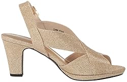 Easy Street Women's Christy Heeled Sandal, Gold