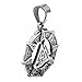 ELFASIO Stainless Steel Pendant for Men Necklace Viking Valknut Odin's Norse Warrior Chain Jewelry, Length 30 inch