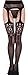 The victory of cupid Women's Lingerie Socks, Lace Top Garter Belt Thigh Stocking,Pantyhose Plus (one Size, black-1111)
