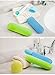 Zelta Toothbrush Toothpaste Holder Storage Box with Hanger ABS Plastic Candy Color 7.8 x 2.36 Inch (Blue)