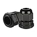 uxcell 10 Pcs M18 Waterproof IP68 Nylon Cable Gland Joint Adjustable Locknut for 5mm-10mm Dia Cable Wire