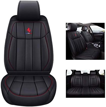 Four Seasons Leather Gm Seat Cover For All Models Of Audi Q3 Q7 Q5 A5 A3 8V A4 B6 B9 B8 C7 A6 C6 Suv Five-Seat Car Seat,Black