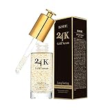 IKSOE Hyaluronic Acid Serum Anti Aging Skin Care 24K Gold Facial Essence Long-lasting Moisturizing,1.05 Oz (24K Gold Serum)