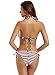 zeraca Women's Tie Side Bottom Triangle Bikini Swimsuits (Large / 14, American Flag)