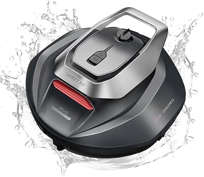 Pooleco 10 Poolroboter, Poolroboter Akku mit Dual Motoren, 90Min Laufzeit, 80㎡ Reinigungsbereich, Automatisches Parken, Geeignet für Verschiedene Schwimmbecken