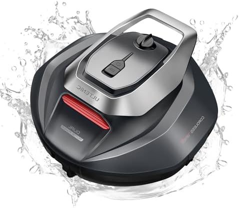 Pooleco 10 Poolroboter, Poolroboter Akku mit Dual Motoren, 90Min Laufzeit, 80㎡ Reinigungsbereich, Automatisches Parken, Geeignet für Verschiedene Schwimmbecken