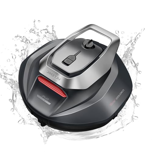 Pooleco 10 Poolroboter, Poolroboter Akku mit Dual Motoren, 90Min Laufzeit, 80㎡ Reinigungsbereich, Automatisches Parken, Geeignet für Verschiedene Schwimmbecken