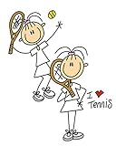 I Love Tennis 2019 Daily Planner Calendar: Stick Figure Tennis Players I Love Tennis 2019 Daily Week by Peacock Cards