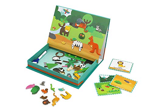Love&Mini Educational Magnetic Cardboard Preschool Magnetic Art case Toy Gift Magnetic Jigsaw Puzzle Drawing Easel Board