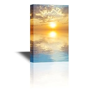 Abstract Landscape with The Sun Rising Above The Sea