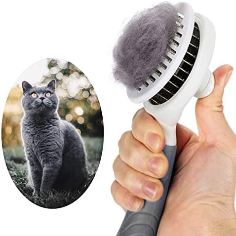 itPlus Cat Grooming Brush, Self Cleaning Slicker Brushes for Dogs