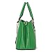 OURBAG Women Leather Handbags Fashion Top Handle Bag Cross body Shoulder Bag for Ladies Green Medium