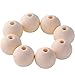 Sumind 50 Pieces 20 mm Wooden Beads Natural Wood Round Spacer Beads Craft Loose Beads for DIY Handmade Decorations