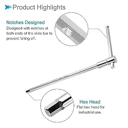 CoCud T-Handle Hex Key, 8mm Hex, CR-V Steel Metric