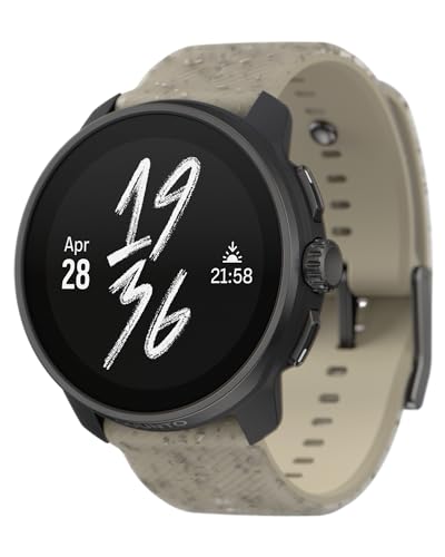 Race S Laufuhr mit AMOLED Touchscreen, Zweifrequenz GPS Sportuhr, Krone & Tastenbedienung, HRV & Schlafverfolgung, KI-basierter Trainingsplan, Kostenlose Offline-Karten, 50m Wasserdicht