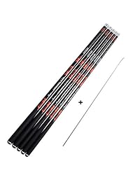 Goture   Caña de pescar portátil de fibra de carbono, telescópica, ultraligera, portátil, para carpas, 12.0 in, 18.0 in, 21.0 in, 24.0 in, incluye juego de puntas