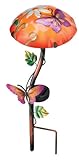 Regal Art &amp; Gift 10341 Solar Mushroom Garden Stake, Butterfly (Lawn &amp; Patio)