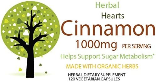Cinnamon Ceylon Capsules Fresh &amp; Organic from Sri Lanka (120) by Cinnamon
