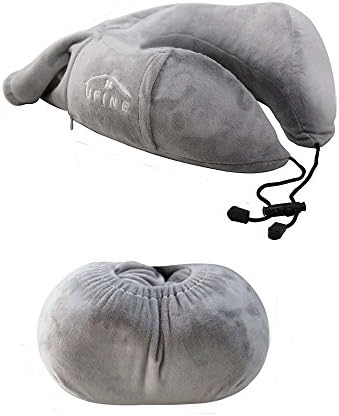 LIMAM U Shaped Pillow Memory Foam Travel Neck Pillow Including Inner Cover Best for Camping Studying Traveling Driving Nap And Working(Gray)