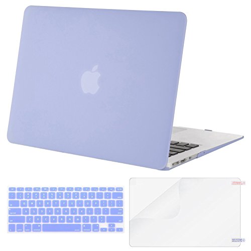 Mosiso Plastic Hard Case with Keyboard Cover with Screen Protector for MacBook Air 13 Inch (Models: A1369 and A1466), Serenity Blue