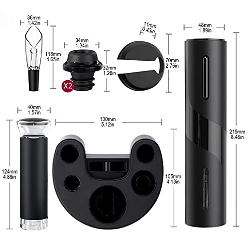 AIKARO - Electric Wine Bottle Opener Automatic Electronic Corkscrew, Rechargeable (Base Set)
