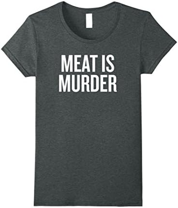 Womens Meat is Murder T-shirt | Vegan Tees Medium Dark Heather