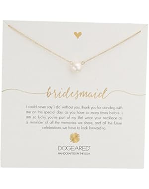 Bridesmaid Large White Pearl Necklace, 18