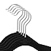 Closet Complete Kids Size, Premium Heavyweight, Virtually-Unbreakable, Velvet Hangers – Ultra-Thin, Space Saving, No-Slip, 360º Spin, Perfectly Sized for Kids 4-15 Years, Black, Set of 50