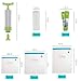 Sous Vide Vacuum Sealer Bags Kit | 15 Reusable Food Saver Storage Bags, 1 Hand Air Pump, 2 Sealing Clips and 2 Bag Clips | 100% BPA-Free | For Anova and Joule Cookers/Fridge and Freezer