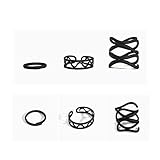 Banggood 3x Women's Popular Black Frosted Above Knuckle Ring Midi Finger Tip Rings