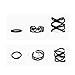 Banggood 3x Women's Popular Black Frosted Above Knuckle Ring Midi Finger Tip Rings