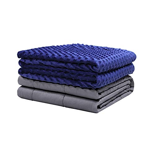 Weighted Idea Minky Queen Size Weighted Blanket with Removable Cover 15