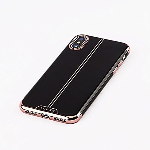 Aluxe - iPhone X / iPhone 10 Electroplated TPU Case - Ultra Durable Soft, Slim Fit, Protective Silicone Snap On Back Case (Pink)