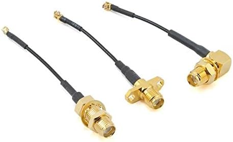 VIDOO 3PCS 50mm ImmersionRC Tramp HV Accessory Pack U.Fl to SMA Female Connector Adapter Cable