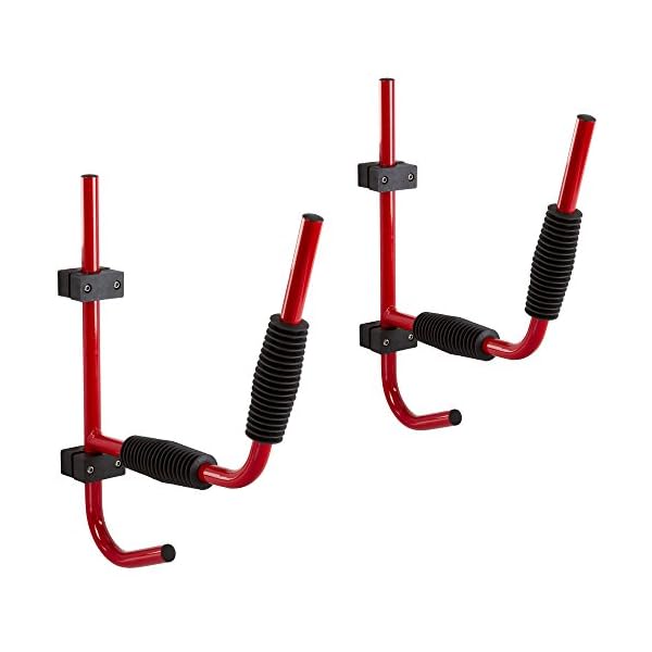 Wall-Mounted-Kayak-Storage-Rack-with-Paddle-Hanger