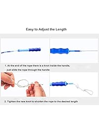 iRunning 2-Pack Kids Jump Ropes, Adjustable Skipping Rope with Soft Rubber Bead for Kids, Children and Students Keeping Fit, Training, Workout- 9 Feet (Pink, Blue)