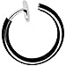 BodyJewelryOnline Non-Piercing Hoops - Perfect for Nose, Lip, Ear, Cartilage - Great for All Ages (Black)