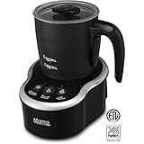 Gourmia GMF235 Cordless Electric Milk Frother &amp; Heater, 3 Touch Button Control for Hot / Cold Extra Foamy Froth or Heating Milk, Magnetic Whip, Dishwasher Safe