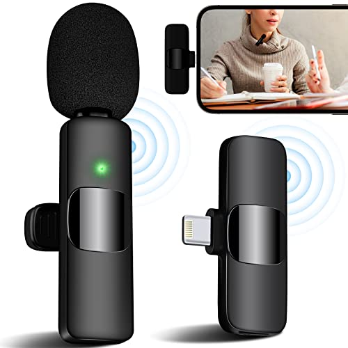 Wireless Microphone for iPhone iPad iPod, Professional Wireless Clipon