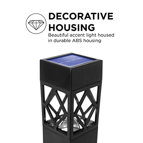 Home Zone Security 8 Pack Solar Outdoor Pathway LED Lights, Charging by