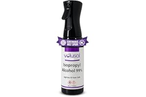 VOLU SOL Volu-Sol 99% Isopropyl Alcohol Spray – Continuous Fine Mist Pure IPA 99% Rubbing Alcohol Spray Bottle – USP & Kosher Certified Formula for Electronics, Home & Industrial Use (24 Oz)