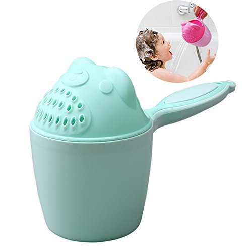 Per Baby Bath Waterfall Rinser Water Scoop Lovely Cartoon Bear Thickened Ladle Shower Sprinkler For Baby Bathe Shampoo Rinse Cup Hair Washing &Dabble-Green - Thumbnail 7
