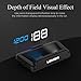 Head-Up Display, LEMSIR Car HUD Speedometer OBD II/EUOBD Interface with Foldable Display Board, Digital HD LED Projector Display Speed MPH Driving Reminder Alarm Light Sensor