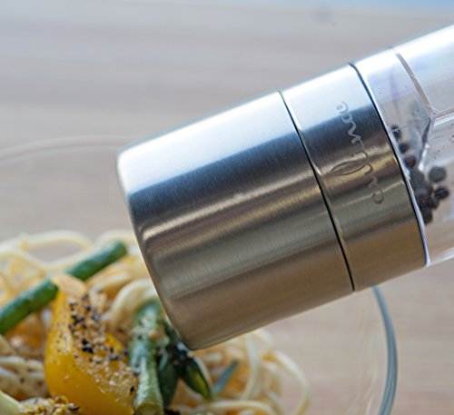 Culina Quality Stainless Steel Electric Powered Fine Grind Salt/Pepper Mill with LED Light