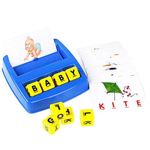 Matching Letter Game,Letter Spelling - Reading Memory Game for Preschool Kindergarten Three - Four Letter Picture Matching Game for Kids Educational Learning Toys for Boys Girls 3 Years and up