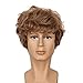 Yuehong Men Short Curly Blonde Wigs Heat Resistant Hair Wigs