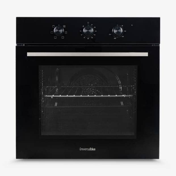 UNIVERSALBLUE-Horno-Multifuncion-de-Cristal-Negro-6-Funciones-Bandeja-y-Parrilla-67-Litros-Clase-Energetica-A