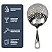 A Bar Above Stainless Steel Julep Strainer, 304 Metal Cocktail Sieve for Spirit-Forward Drinks, Rounded Handle Bartender Tool for Mixing Glasses and Shakers, Professional-Grade Drink Strainer
